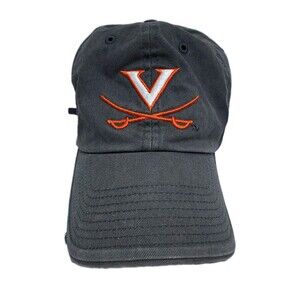 University of Virginia Cavaliers Vintage Distressed Strapback Hat 47 Blue Orange